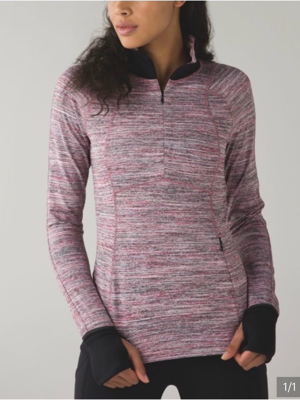 lululemon athletica Heathered Pink Quarter-Zip Pullover
